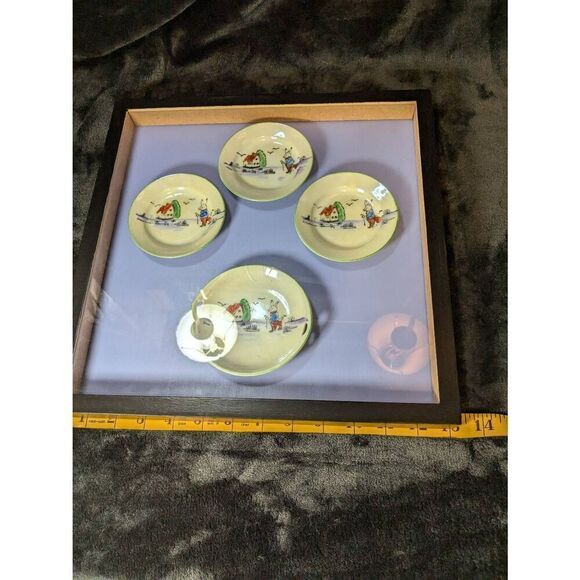 Vintage mid century made in Japan kids tea set plates - Picture 5 of 8